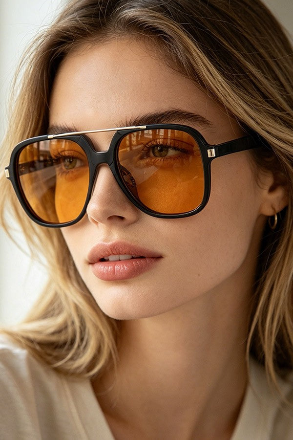 Modern Aviator Block Sunglasses