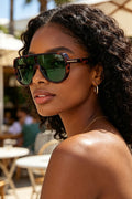 Polished Straight Shield Sunglasses